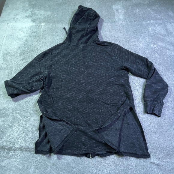 PINK Victoria's Secret Full Zip Hoodie Marled Charcoal Gray Heathered Medium - Picture 8 of 13